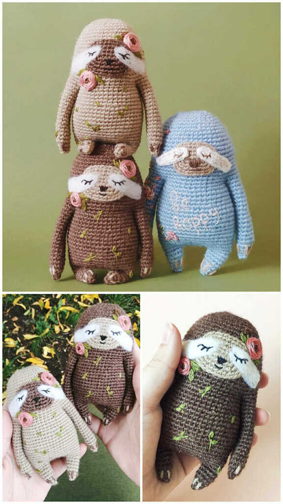 Crochet Sloth Amigurumi Free Pattern - Amigurumi