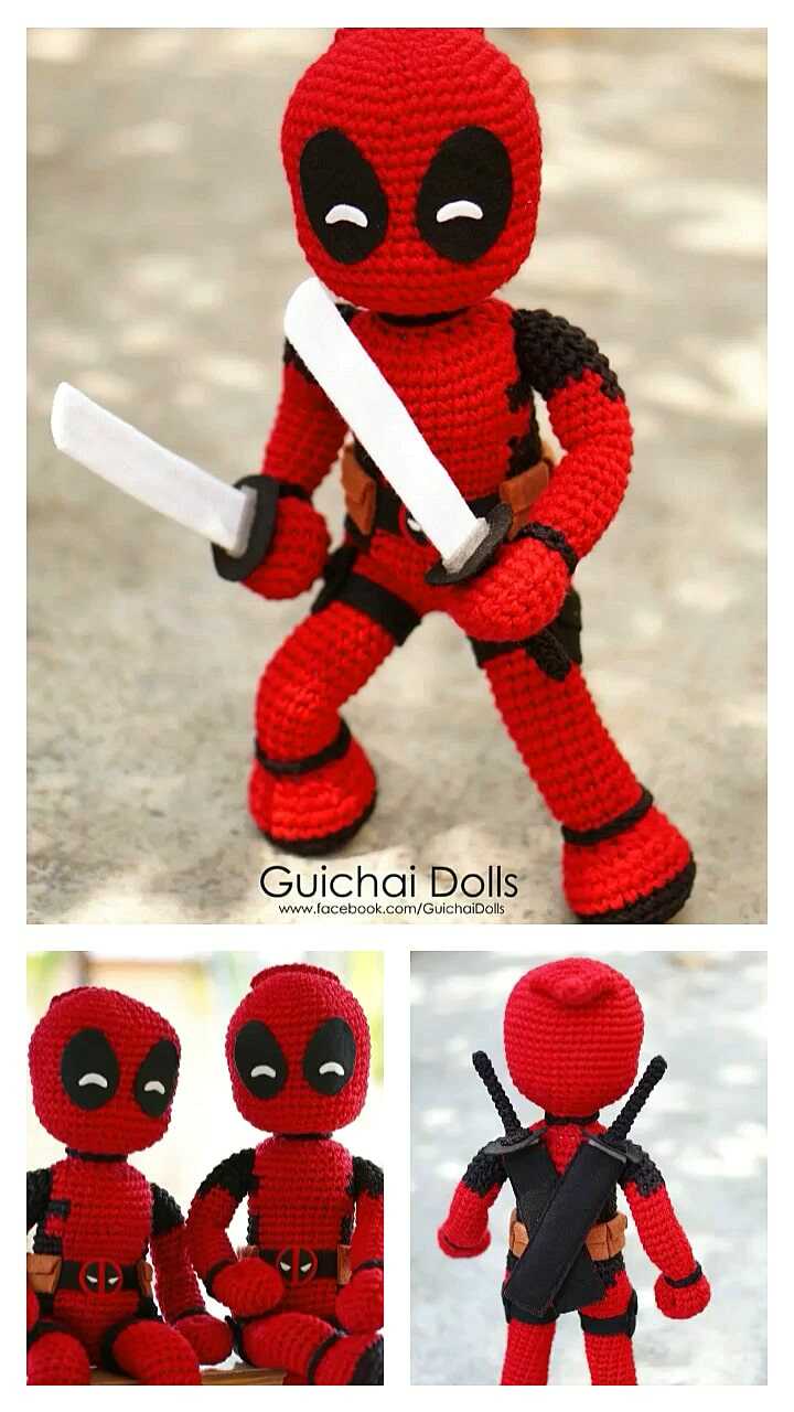 Deadpool Crochet Amigurumi Free Pattern - Amigurumi
