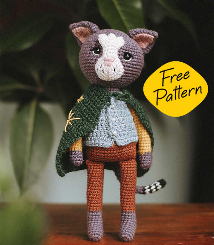 Castor the Cat Amigurumi Crochet Free Pattern Amigurumi