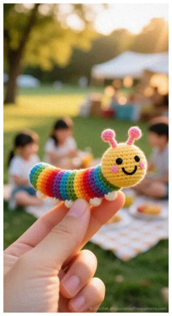 Quick to Make Amigurumi: Bold and high-contrast caterpillar patterns for sensory play.