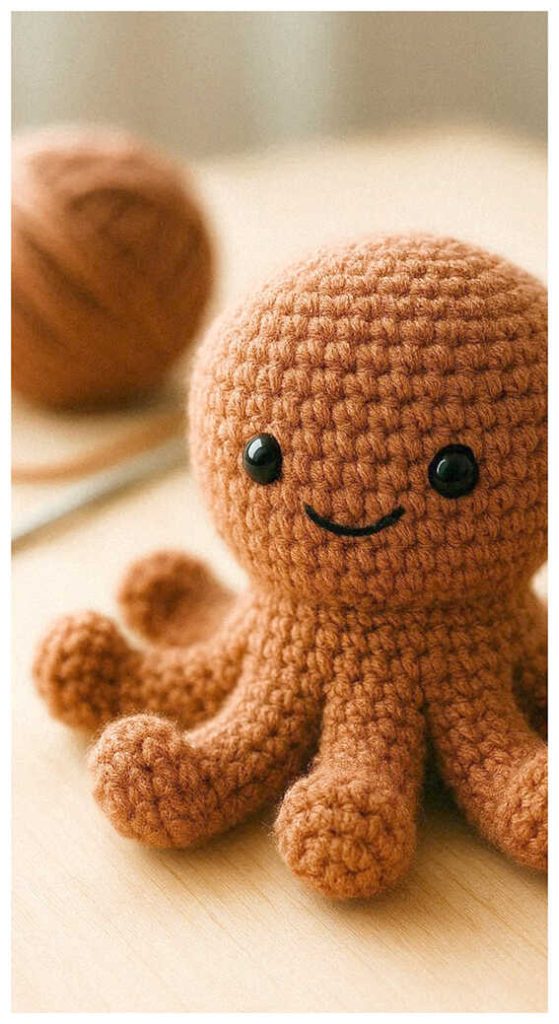 small octopus amigurumi crochet toy adorable handmade piece perfect for quick makes