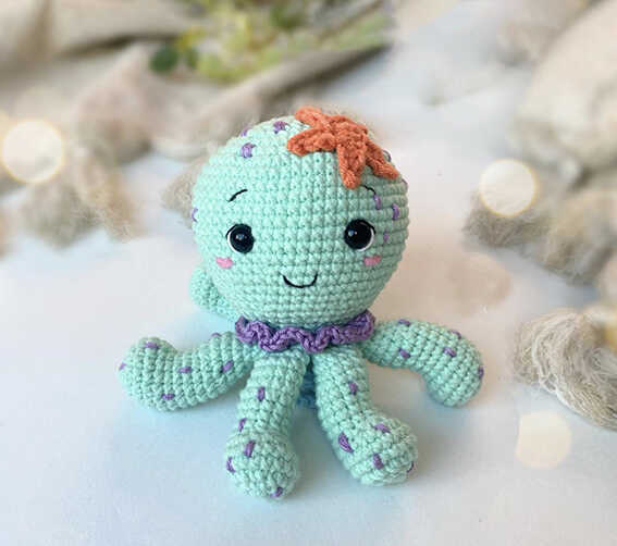 cute octopus amigurumi free crochet pattern small handmade octopus toy with soft yarn