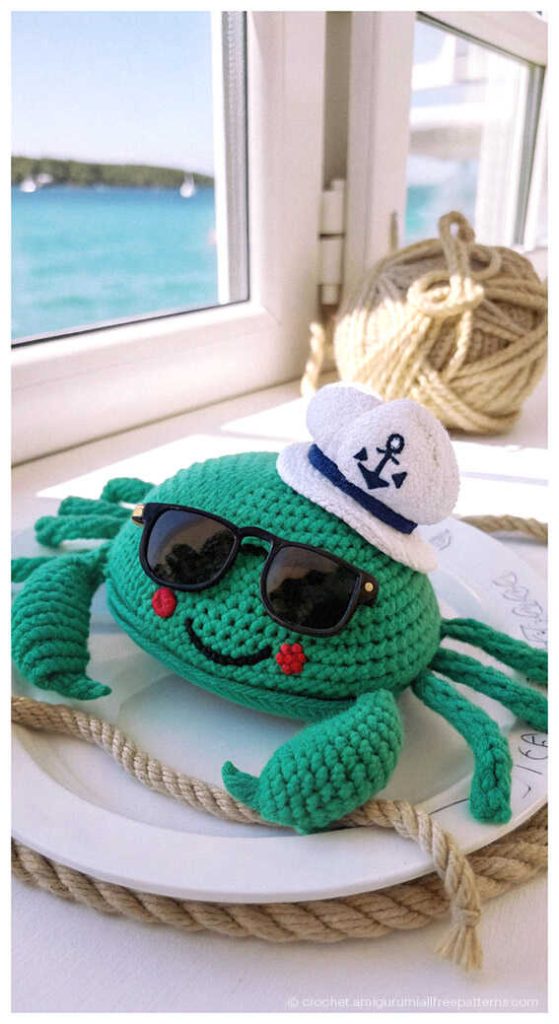 unique crab amigurumi crochet doll with hat everyone is saving this fun handmade design